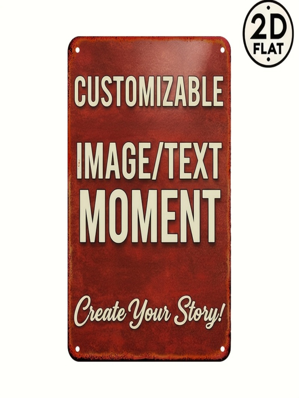 Home Bar Cafe - Customizable Image/Text Metal Sign, 20x30cm 2D