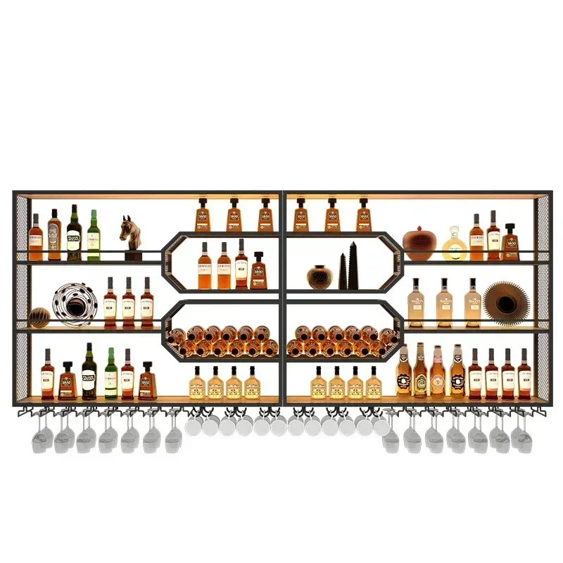 Home Bar Shelves - Drinks Bar Cabinet Portable Shelves Luxury
