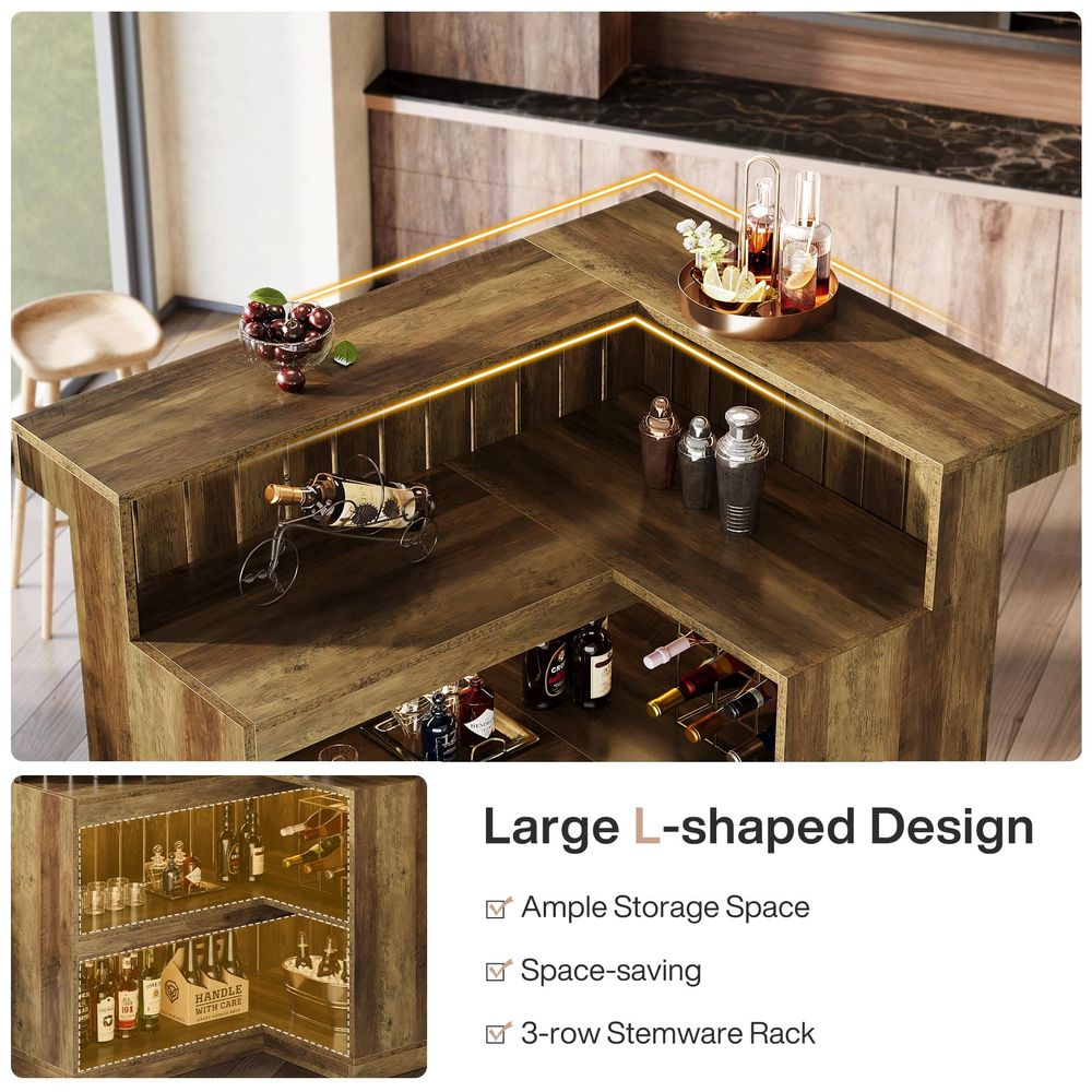 Home Bar Unit, L Shaped Bar Ta – обзор и цена Home Bar Shelves