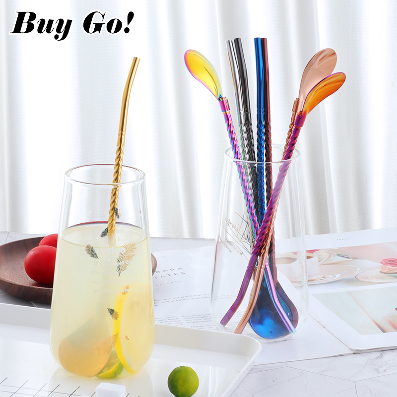 1PC Long Big Twisted Straw Spo – обзор и цена Bar Spoon Twisted