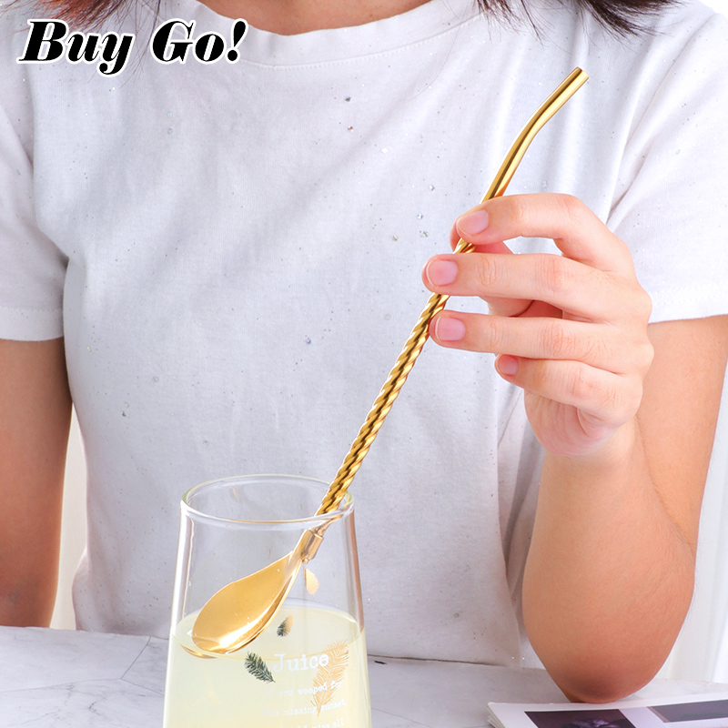 1PC Long Big Twisted Straw Spo – обзор и цена Bar Spoon Twisted