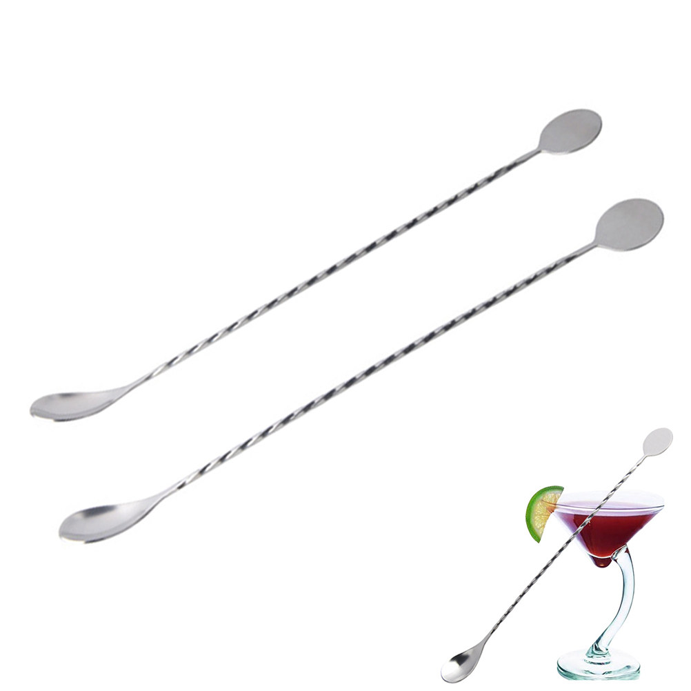 2Pcs Stainless Steel Cocktail  – обзор и цена Bar Spoon Twisted