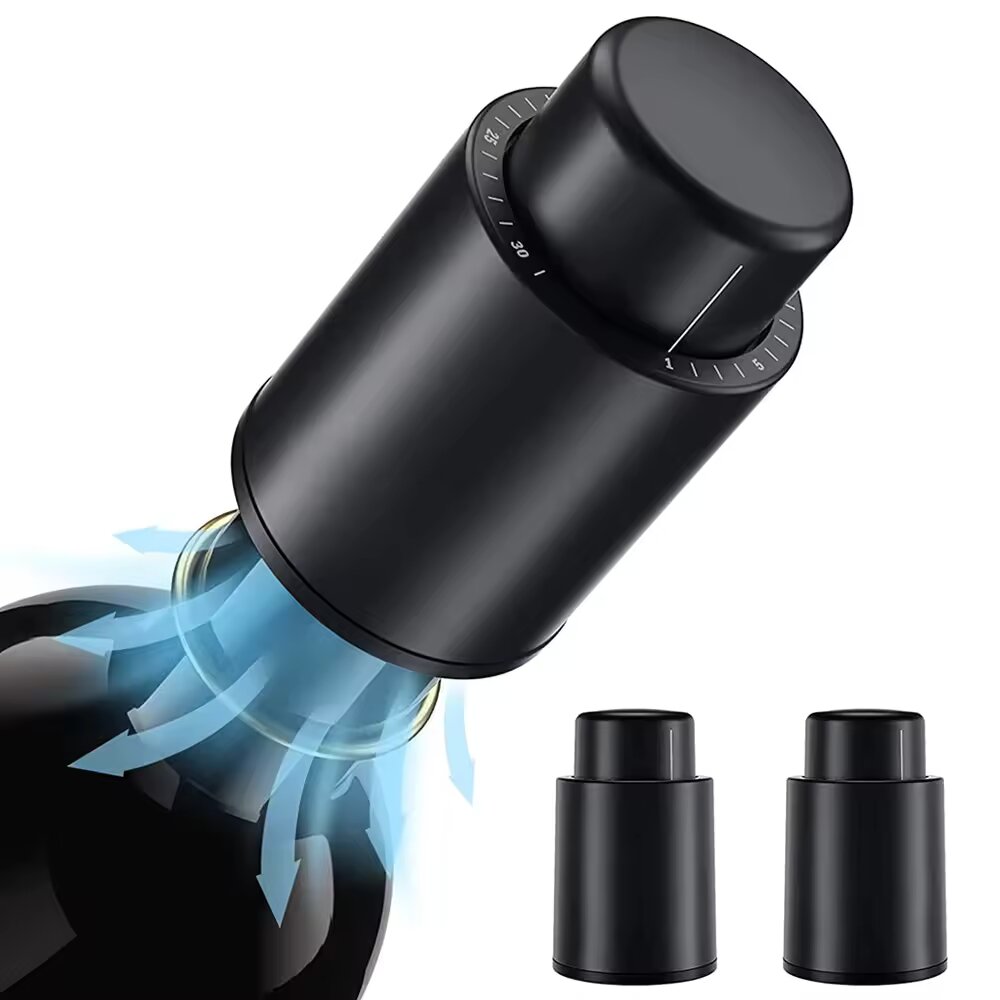 Black Vacuum-Sealed Wine Bottl – обзор и цена Wine Preservation Pump