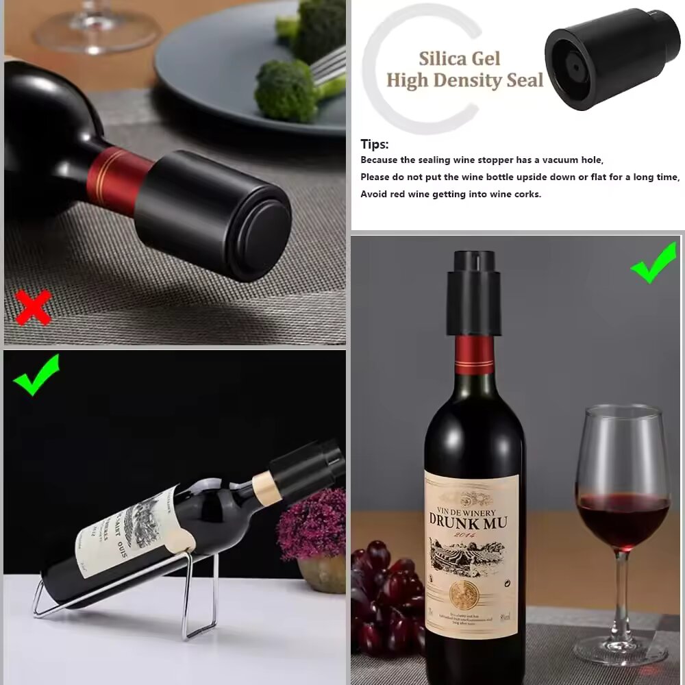 Black Vacuum-Sealed Wine Bottl – обзор и цена Wine Preservation Pump