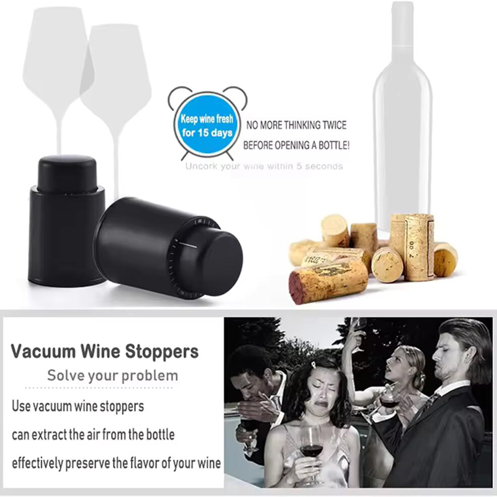 Black Vacuum-Sealed Wine Bottl – обзор и цена Wine Preservation Pump