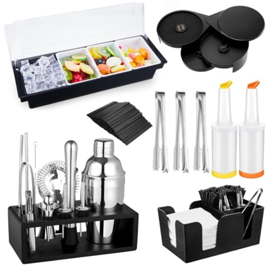 23 Pcs Bartender Supplies Kit  – обзор и цена Garnish Tray Set