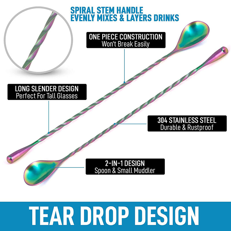 30cm/40cm/50cm Teardrop Cockta – обзор и цена Bar Spoon Twisted