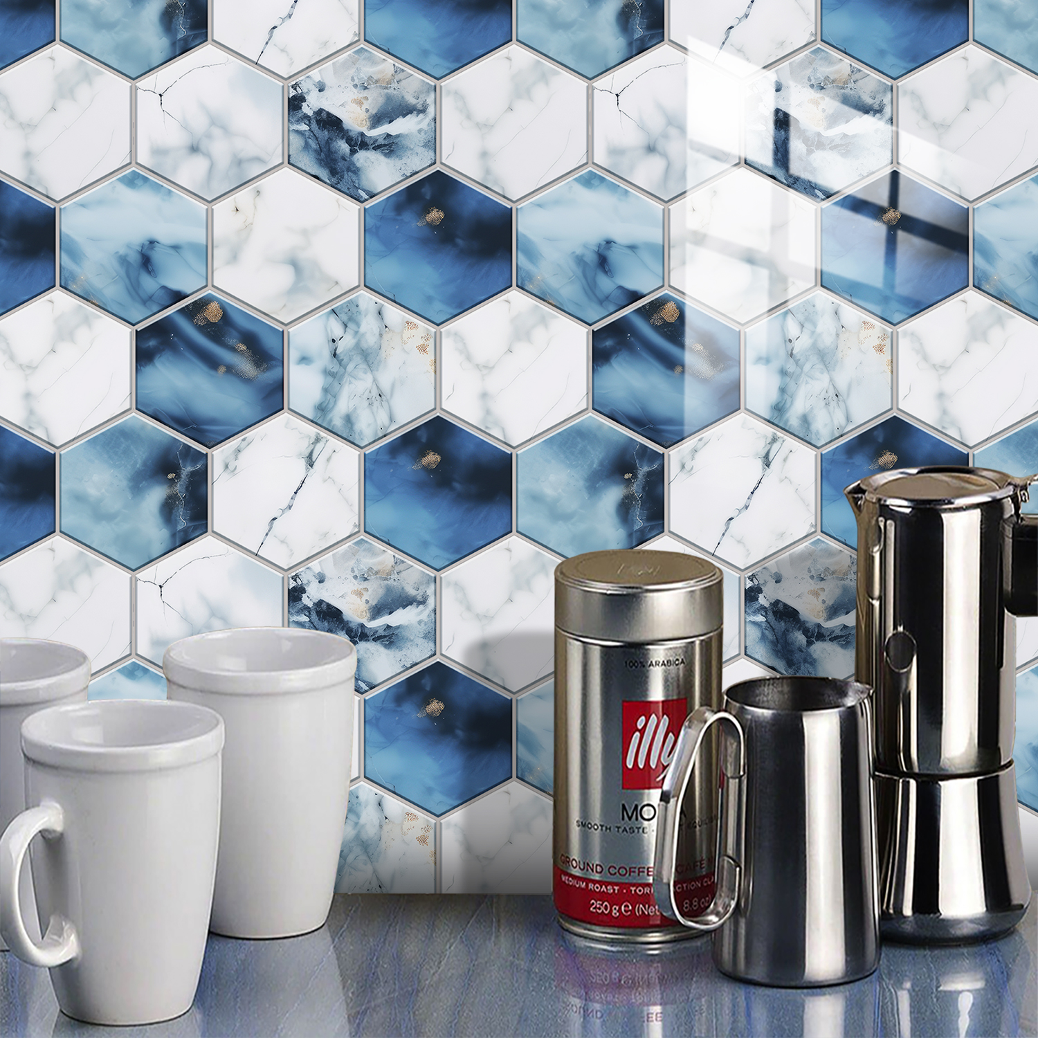 5 Styles Flat Hexagon Marble E – обзор и цена Home Bar Sink