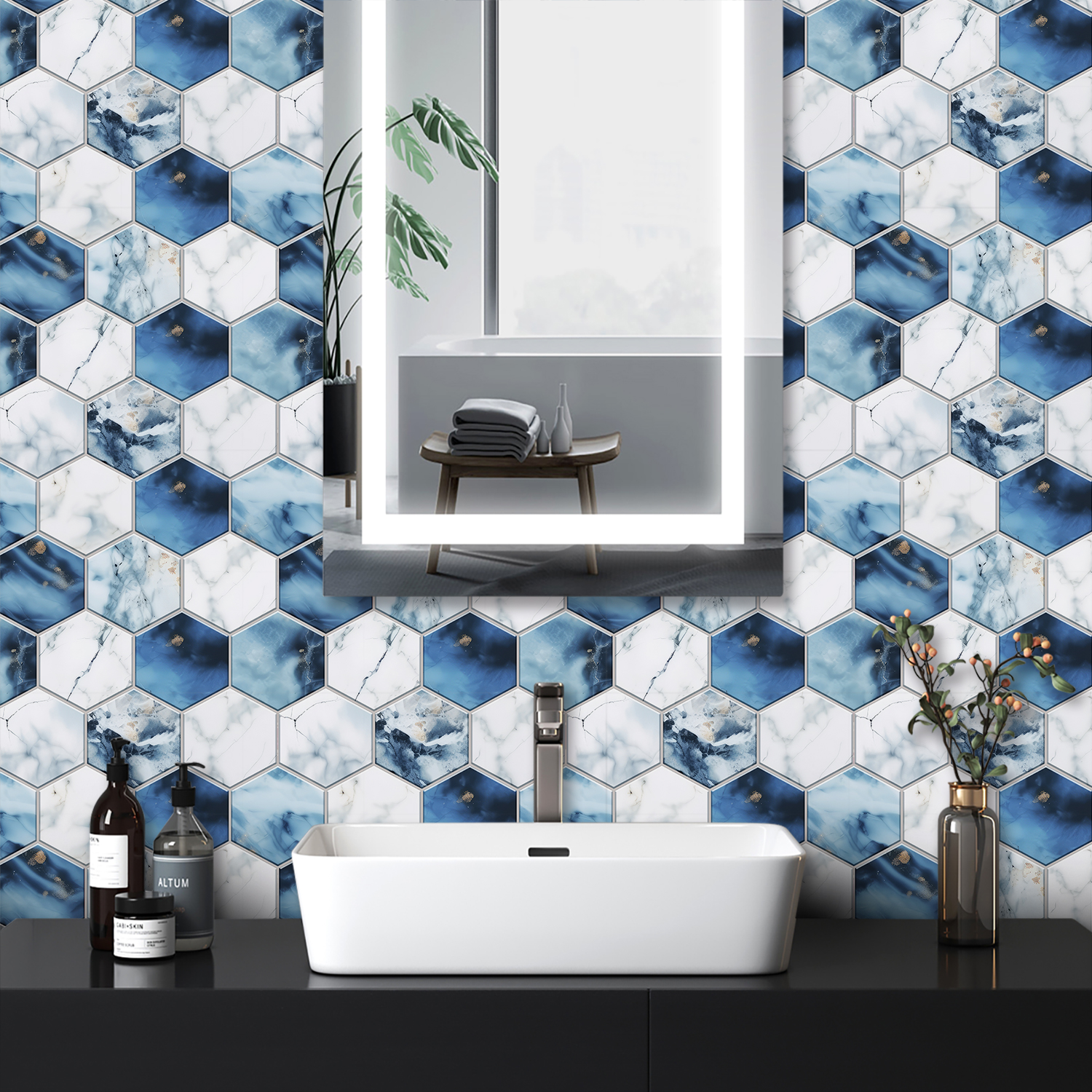 5 Styles Flat Hexagon Marble E – обзор и цена Home Bar Sink