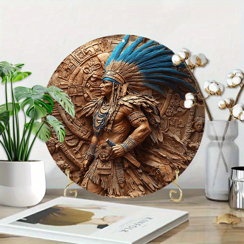 1pc Aztec Warrior 8-Inch Round – обзор и цена Home Bar Accessories