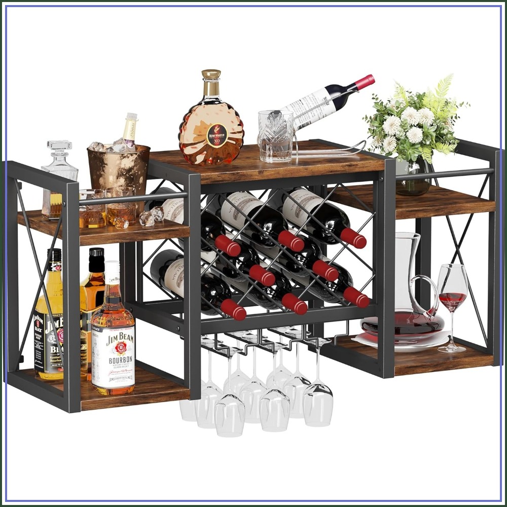 Wall Mounted Wine Rack with Gl – обзор и цена Home Bar Shelves