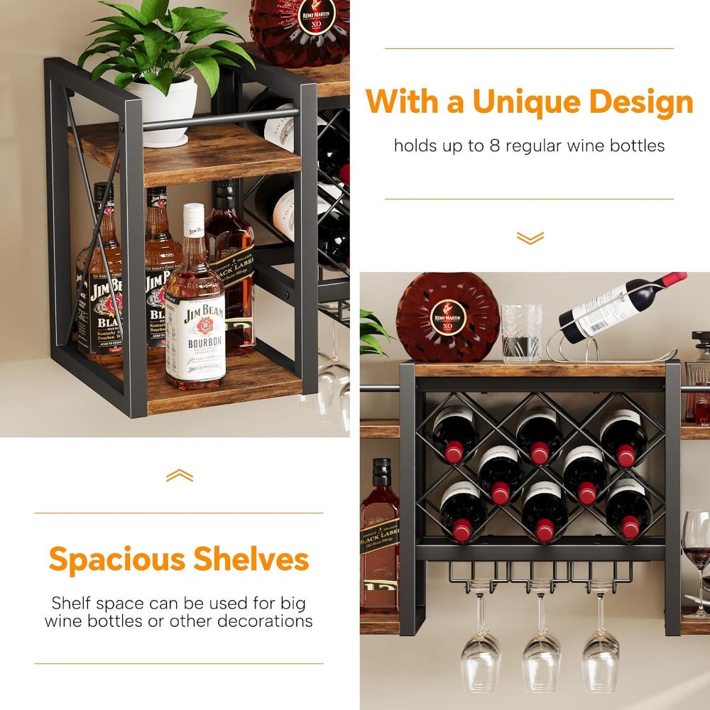 Wall Mounted Wine Rack with Gl – обзор и цена Home Bar Shelves