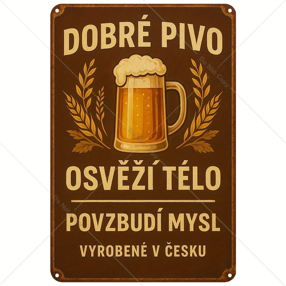 Vintage Czech Beer Metal Sign  – обзор и цена Home Bar Accessories