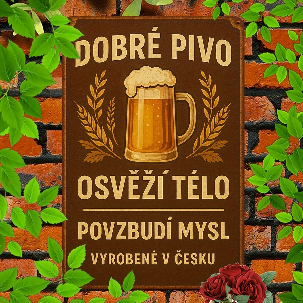 Vintage Czech Beer Metal Sign  – обзор и цена Home Bar Accessories