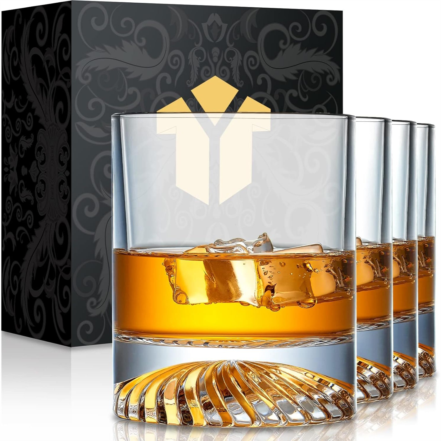 Whiskey Glasses Set of 4 12oz  – обзор и цена Home Bar Set