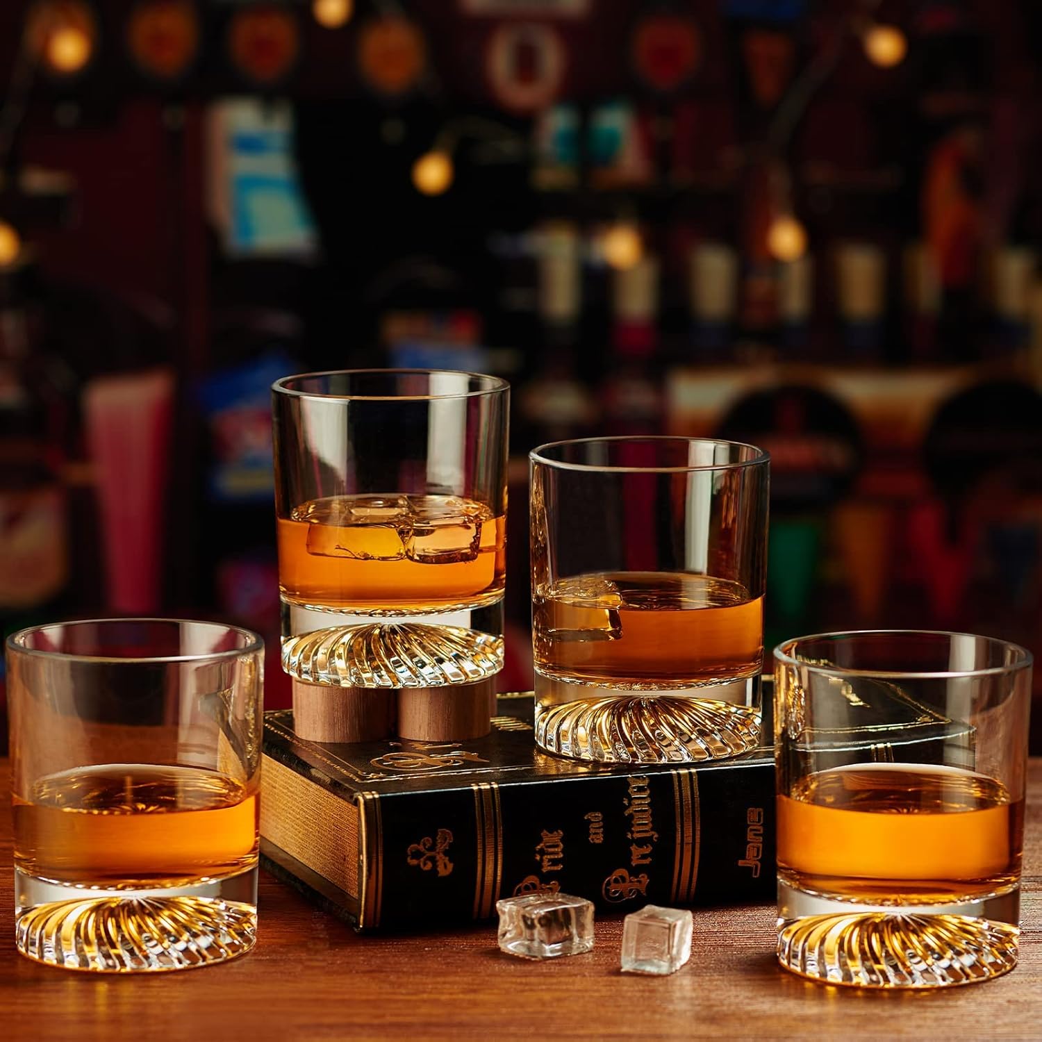 Whiskey Glasses Set of 4 12oz  – обзор и цена Home Bar Set