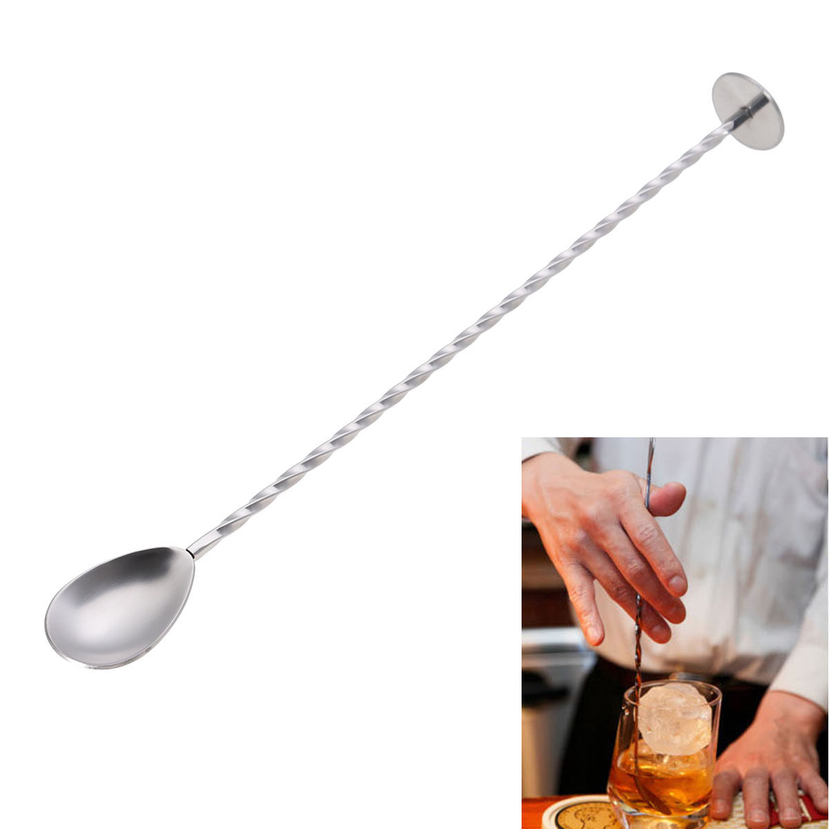 Twisted Stainless Steel Bar Sp – обзор и цена Bar Spoon Twisted