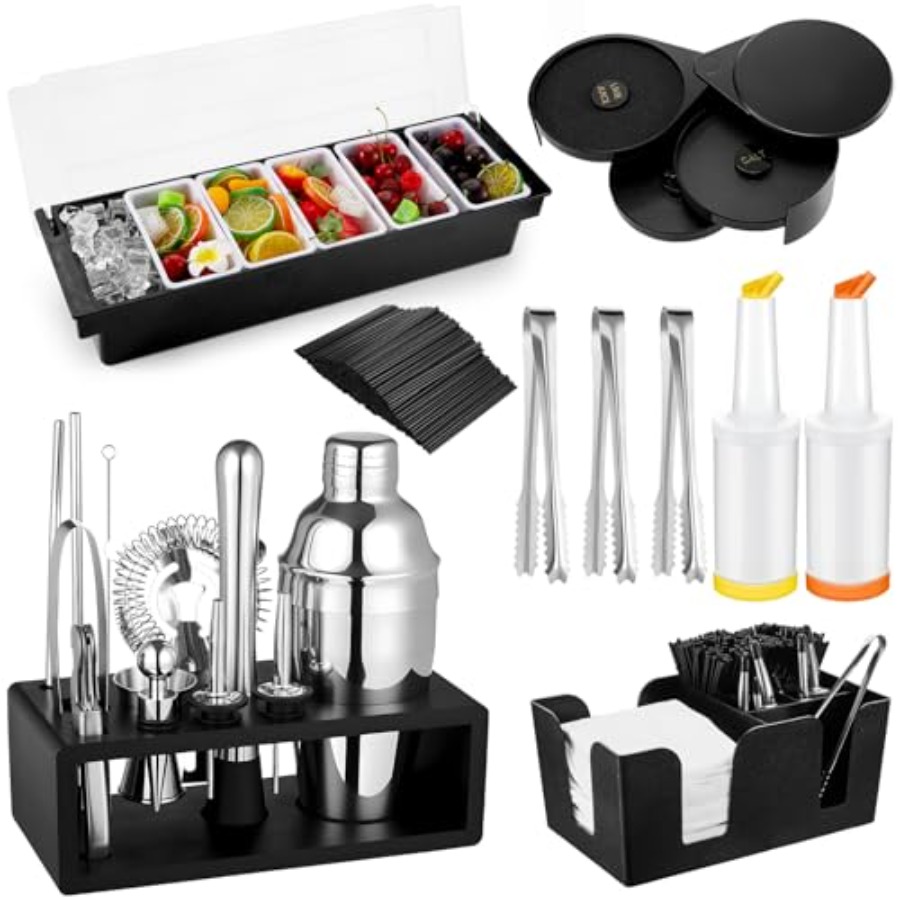 23 Pcs Bartender Supplies Kit  – обзор и цена Garnish Tray Set
