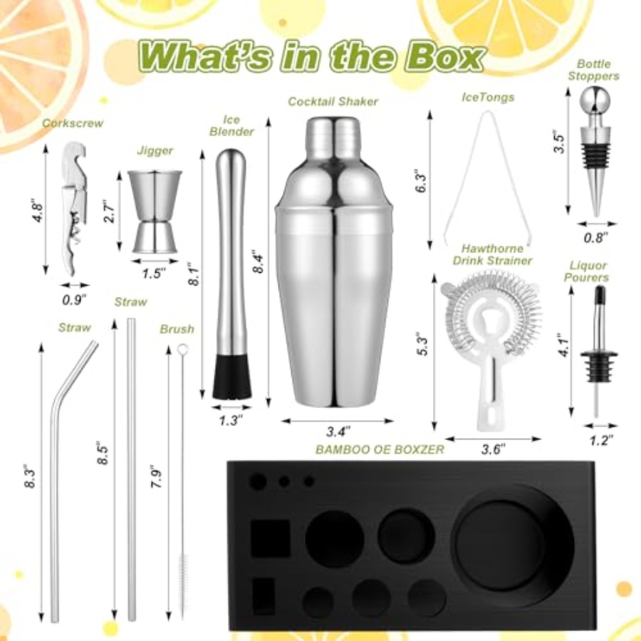 23 Pcs Bartender Supplies Kit  – обзор и цена Garnish Tray Set