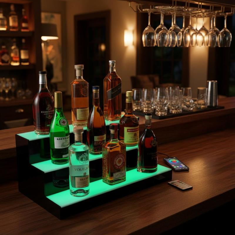 Illuminated Beverage Shelf 24  – обзор и цена Home Bar Shelves
