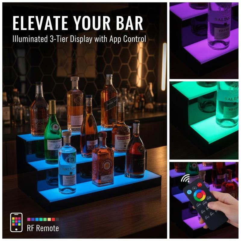 Illuminated Beverage Shelf 24  – обзор и цена Home Bar Shelves