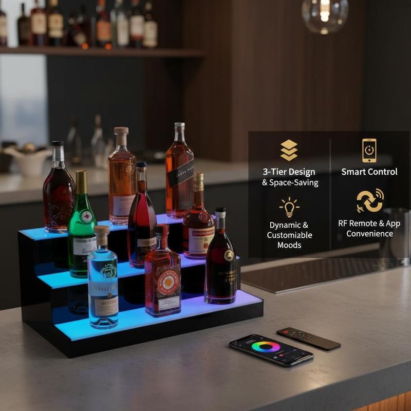 Illuminated Beverage Shelf 24  – обзор и цена Home Bar Shelves