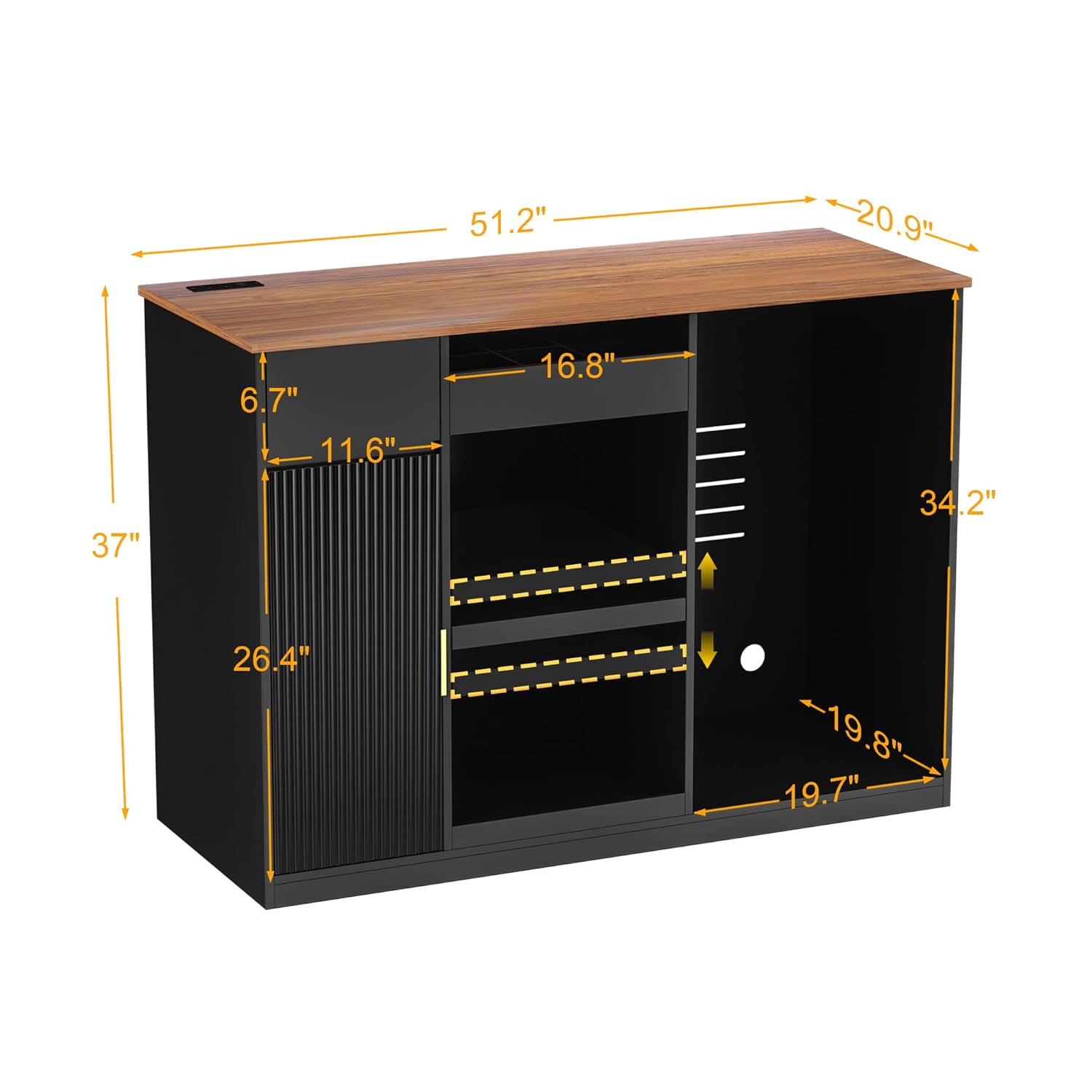 Snack Bar Cabinet with Fridge  – обзор и цена Home Bar Shelves