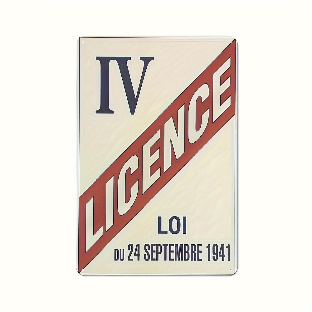 French Alcohol Law Metal Sign  – обзор и цена Home Bar Accessories
