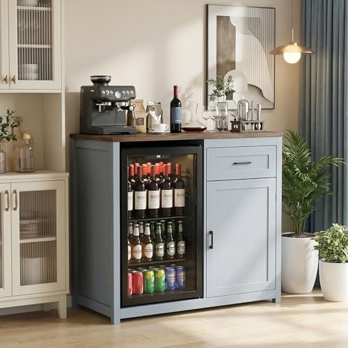 Farmhouse-Style 41.7 Inch Blue – обзор и цена Home Bar And Fridge