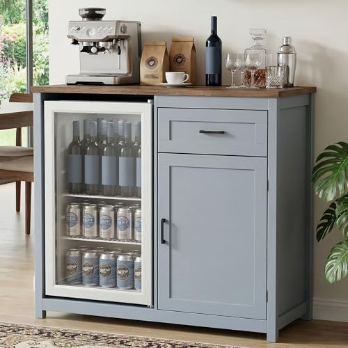 Farmhouse-Style 41.7 Inch Blue – обзор и цена Home Bar And Fridge