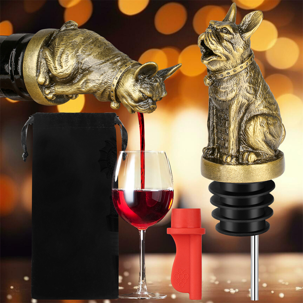 Cute French Bulldog Wine Pouer – обзор и цена Wine Preservation Pump