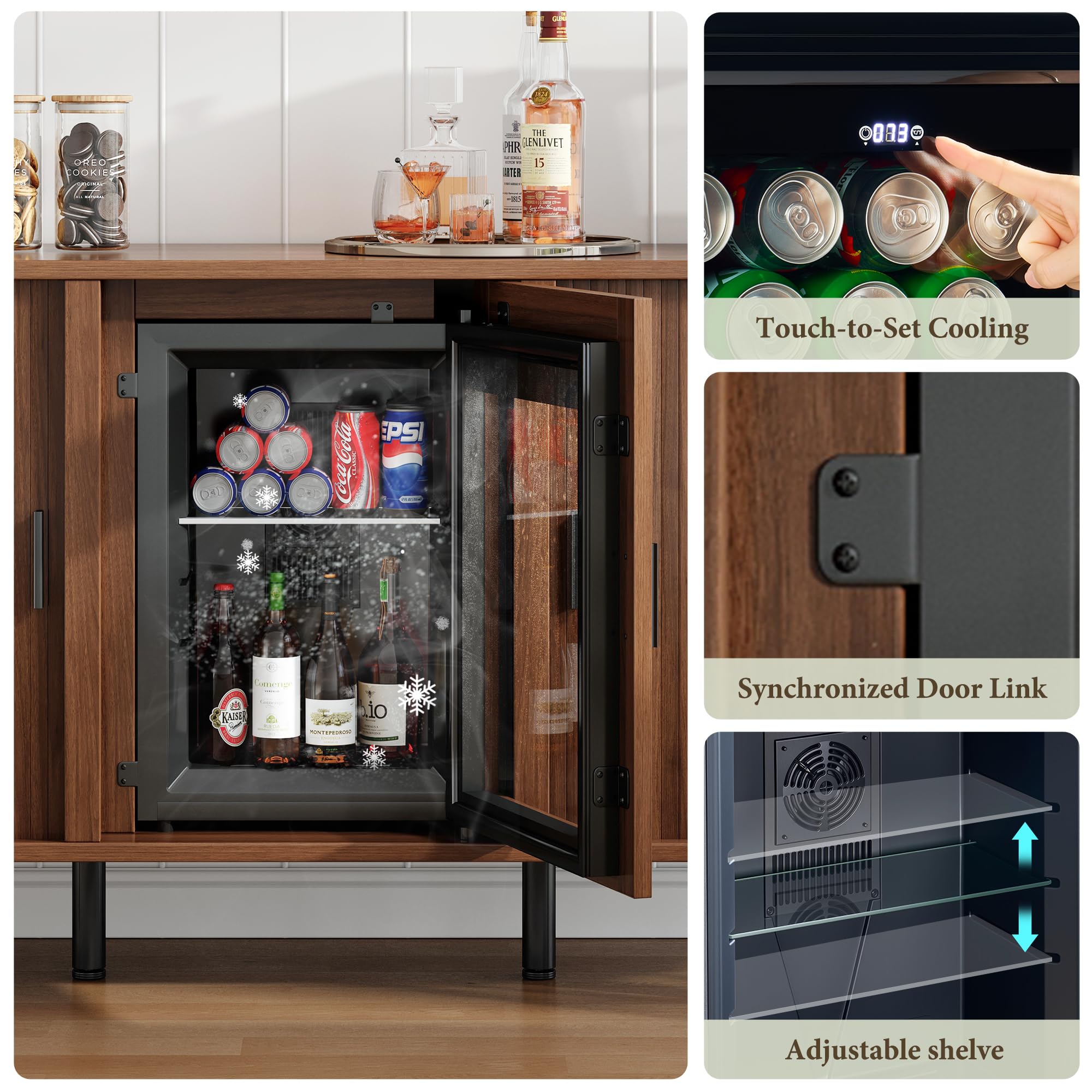 70 Inch Coffee Bar Cabinet Wit – обзор и цена Home Bar And Fridge