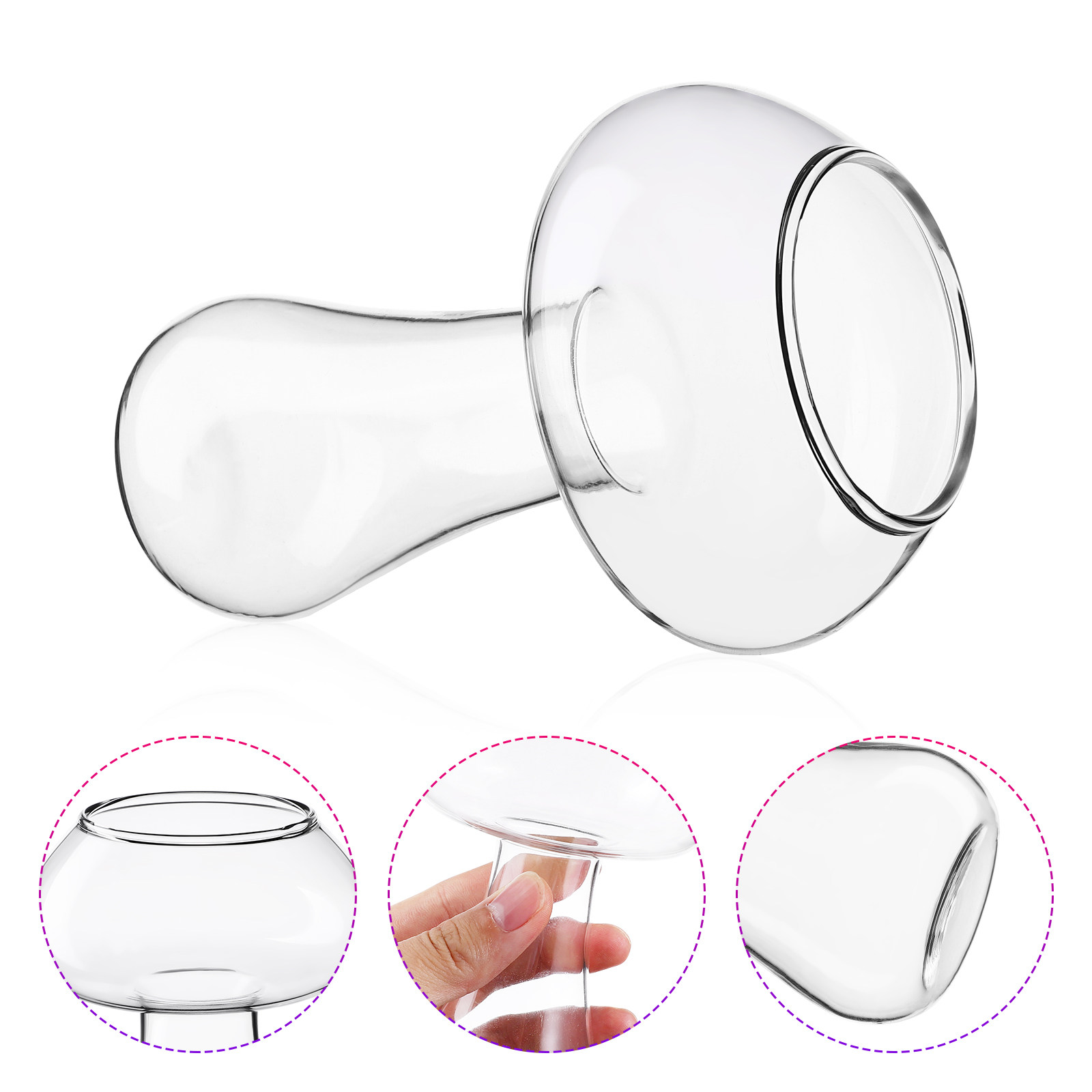 2Pcs Mushroom Glass Cup Transp – обзор и цена Home Bar Set