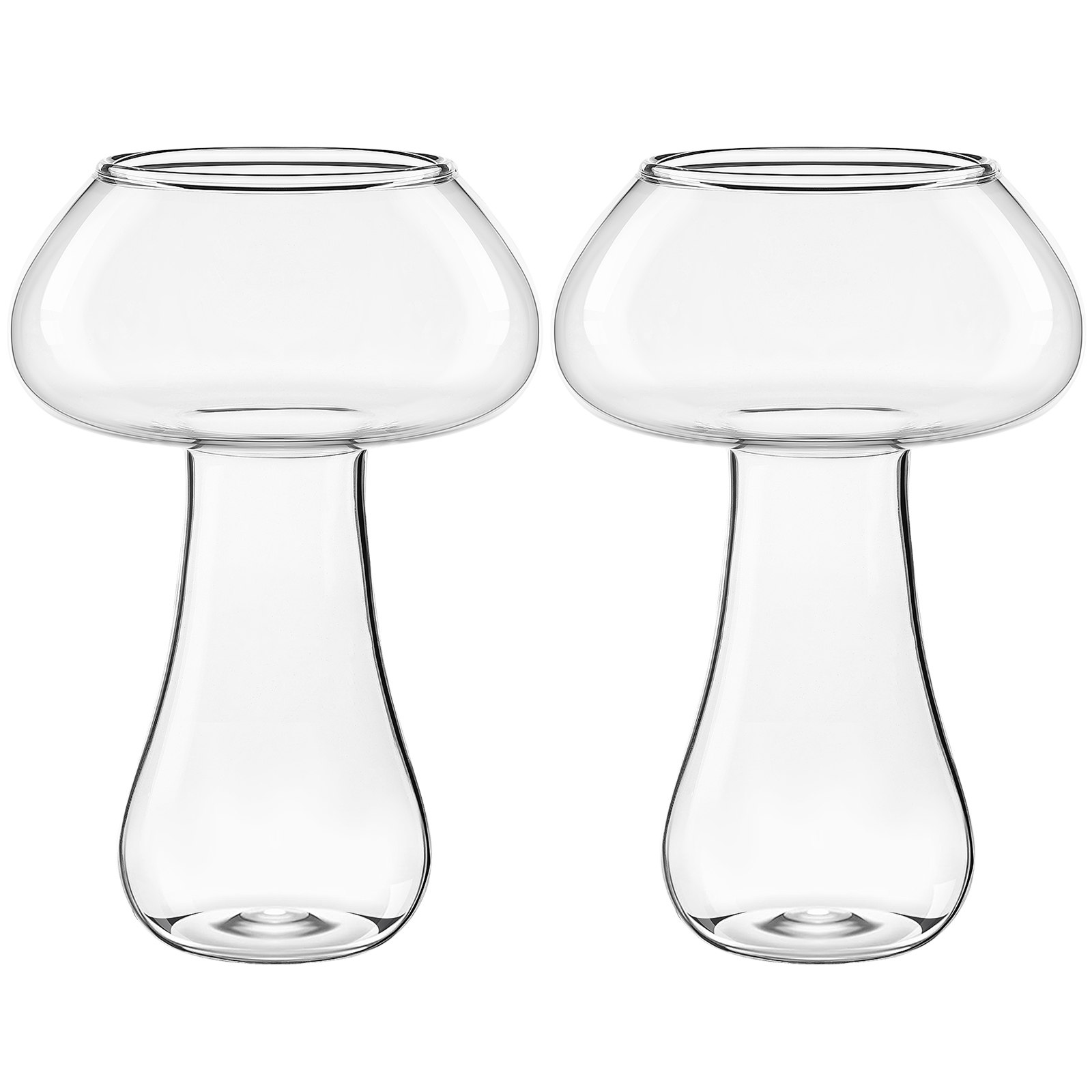 2Pcs Mushroom Glass Cup Transp – обзор и цена Home Bar Set