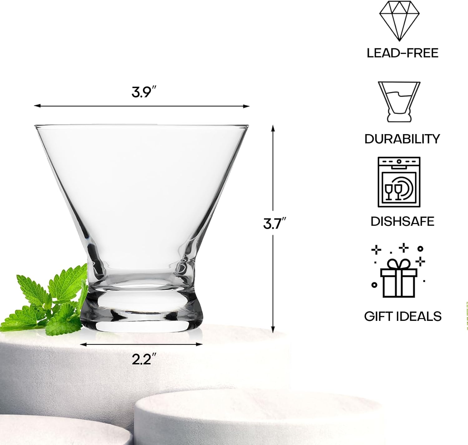 Stemless Martini Glasses Set o – обзор и цена Home Bar Set