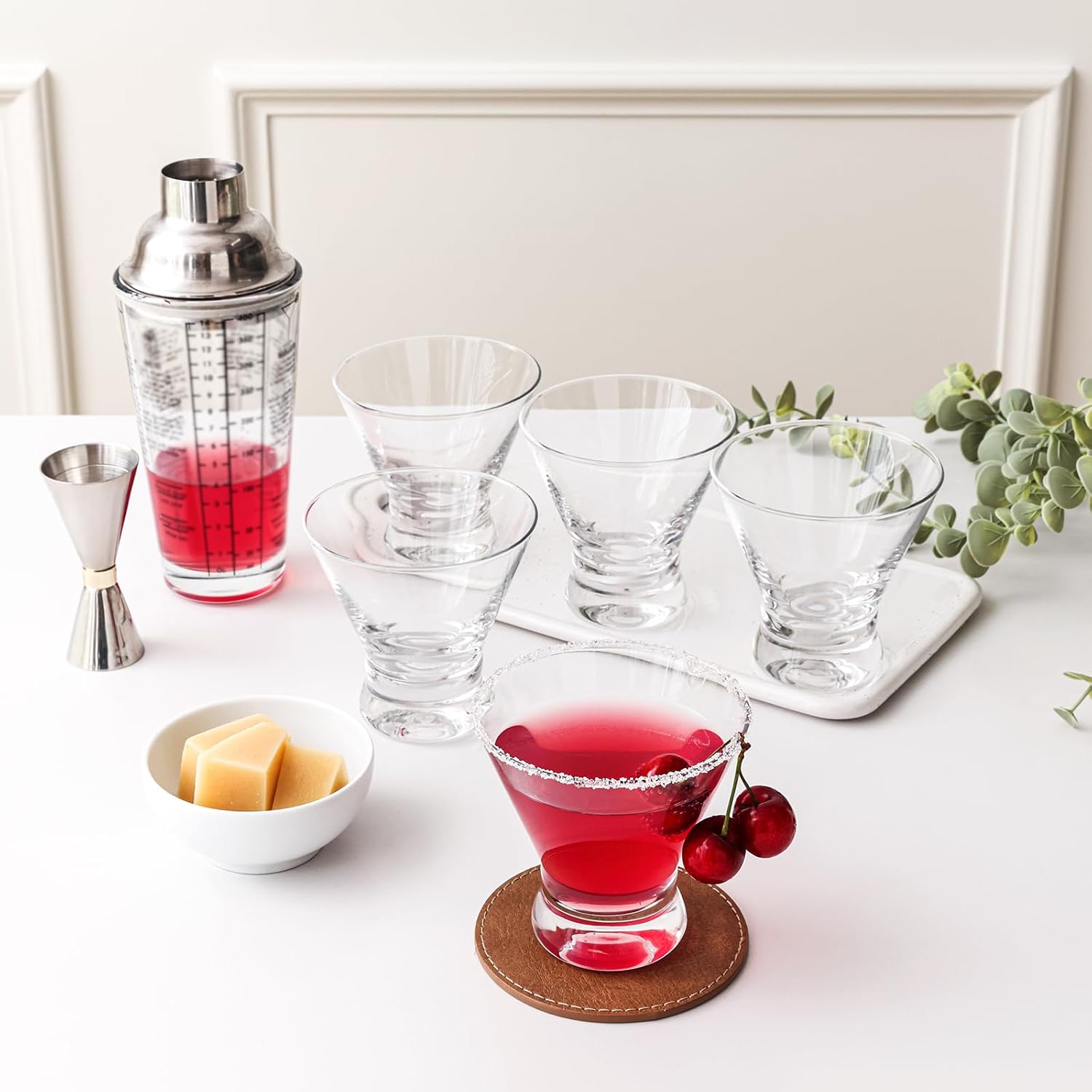 Stemless Martini Glasses Set o – обзор и цена Home Bar Set